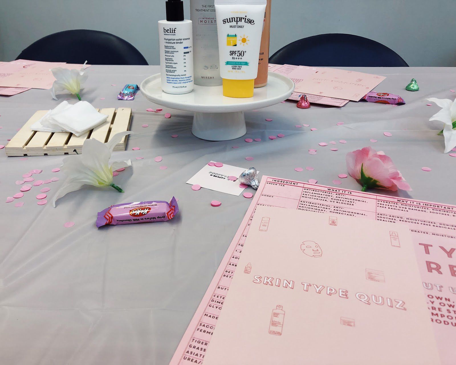 The Korean Skin Care Workshop held in the Mountainlair on March 22, 2019.